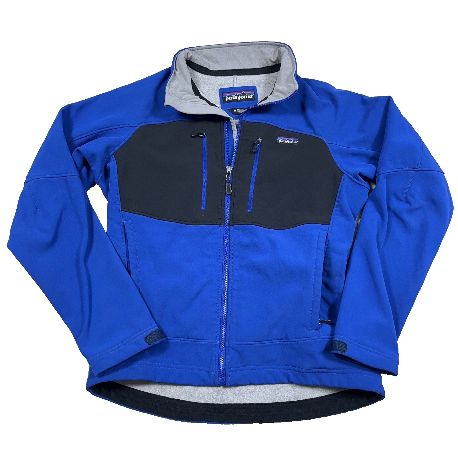 Patagonia Talus Jacket Men Medium Royal Blue Softshell Full Zip Lined Adult